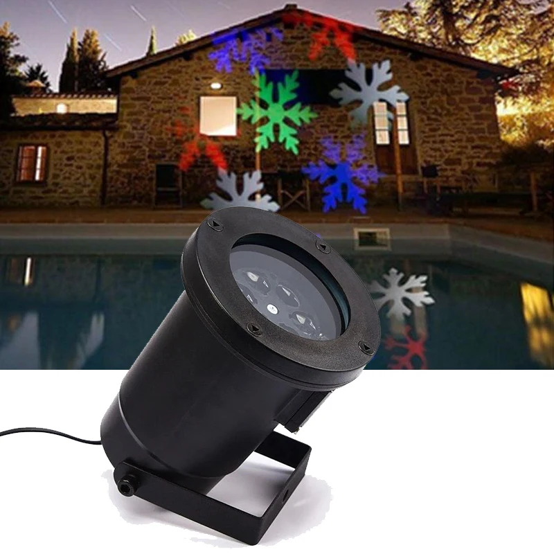 

Outdoor Xmas Snowflake Moving LED Garden Christmas Light Projector IP65 US E