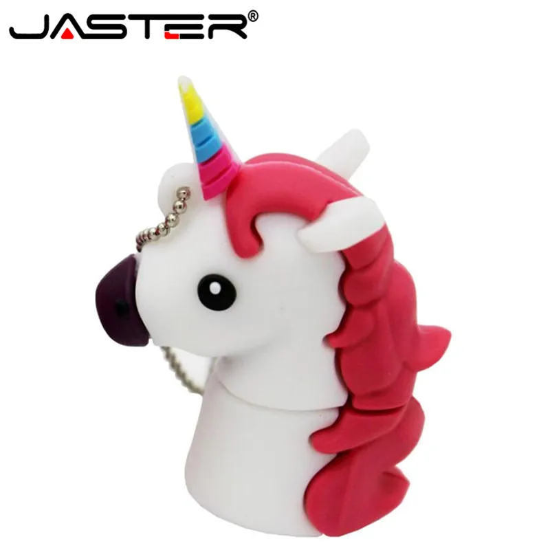 JASTER модный мультяшный стиль единорог ручка привод 4 ГБ 8 16 32 usb флэш накопитель