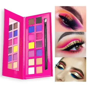 

14-Color Glitter Matte Eyeshadow Palette Shimmer High Pigment Makeup Palette Christmas Party Supplies