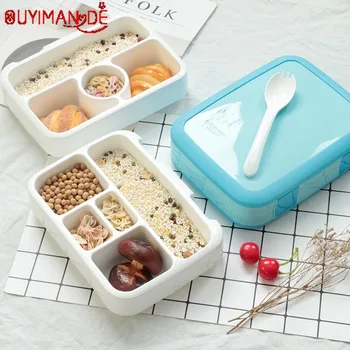 

Microwave Lunch Box Portable Multiple Grids Bento Box for School Student Kids Children Dinnerware Food Storage Container