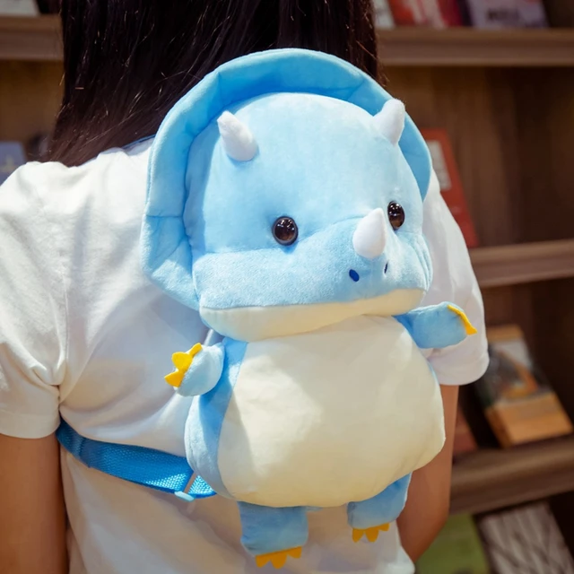 Fashion Creative 3D Dinosaur Backpack Cute Animals Cartoon Plush Backpack  Dinosaurs Bags for Children Kids Boy