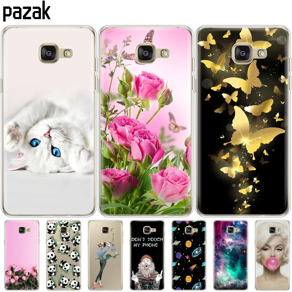 Силиконовый чехол для Samsung Galaxy A7 2016 A710F A710 SM мягкий из ТПУ задней панели телефона 6