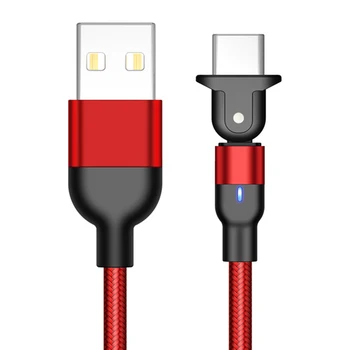 

Sec 180 Degree Rotation Magnetic USB Cable Fast Charging USB Type C Cable Magnet Charger Data Charge Micro USB Cable Type-c Cord