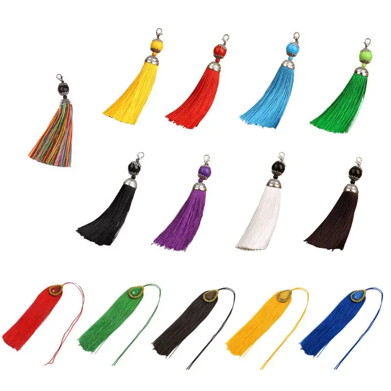 

Handmade Buddha Bead Counter Decoration Polyester Tassels with Hanging Ring Silk R9JF