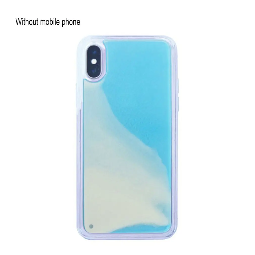 Luminous Neon Sand Case For iPhone 11 Pro XR XS Max X 6 6S S 7 8 Plus Glow In The Dark Liquid Glitter Quicksand Phone Cover | Мобильные