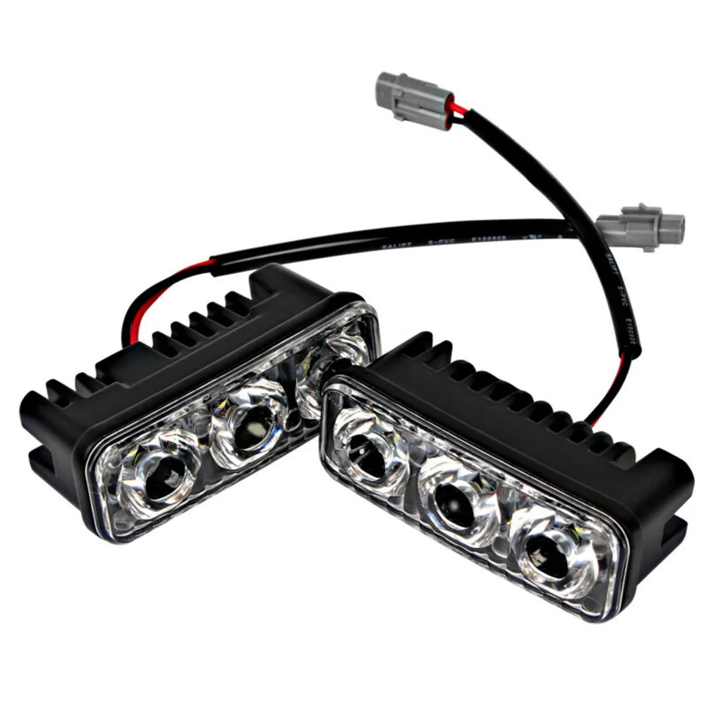 2 шт. 3LED 12V Супер белый высокий Мощность автомобиль внедорожник DRL Дневной светильник ing универсальный грузовик светильник Системы