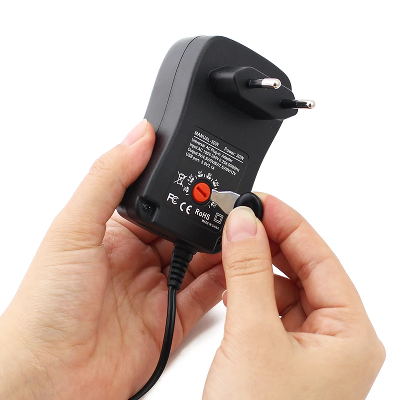 AC DC Adjustable USB Power Supply 220V 12V Switching Power Adapter 12V 9V 2A 3A 30W Multi Voltage Transformer 5V For LED Strip power adapter