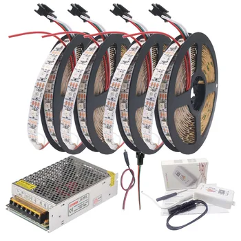 

WS2812B WS2812 RGB Led Strip Light SP107E Music Bluetooth RGB Led Controller DC5V Led Transformer 5M 10M 15M 20M Kit