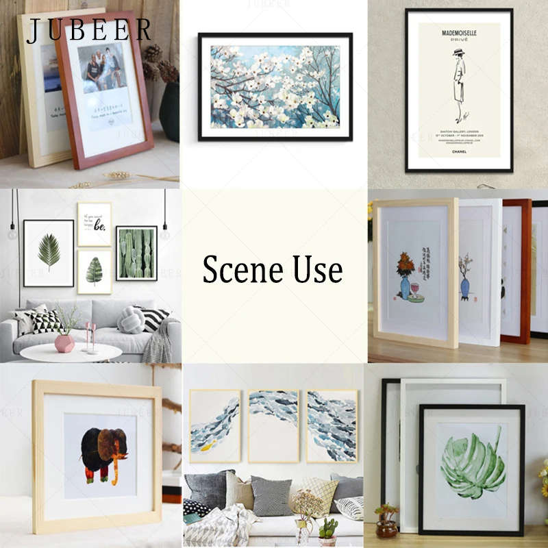 Nordic Simple Wooden Frame A4 A3 Black White Color Picture Photo Frames For Wall picture frames wall photo frame home decor photo frame