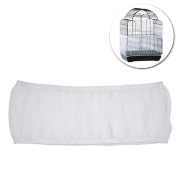 

Pet Products Mesh Bird Seed Catcher Net Cover Shell Skirt for Bird Cages (White)