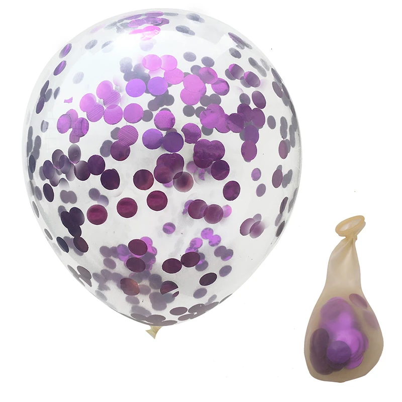 5pcs Confetti Purple 1 Набор 7 трубок подставка для воздушных шаров держатель для шарика дисплей конфетти шарики для детского душа Дети День Рождения Вечеринка Свадьба украшения поставка - Цвет: 5pcs Confetti Purple