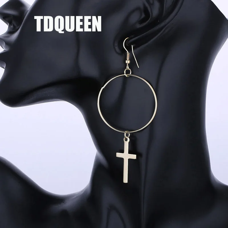 Длинные Винтажные серьги TDQUEEN черные металлические подвески в форме пистолета