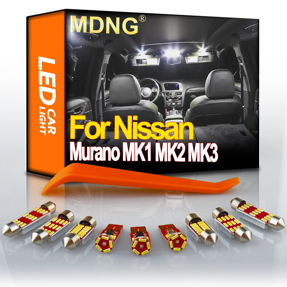 MDNG для Nissan Murano MK1 MK2 MK3 2002-2016 2017 2018 2019 2020 Canbus белые автомобильные лампы купольная