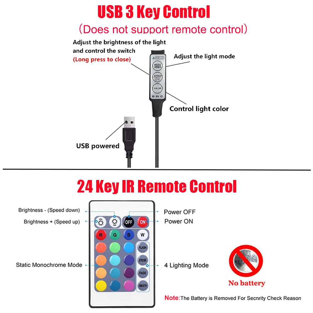 RGB LED Lights Strip Bluetooth Control USB 5050 2835 5V Flexible Lamp Tape Diode Festival Fita Bedroom Tira Luces PC TV Desk Luz