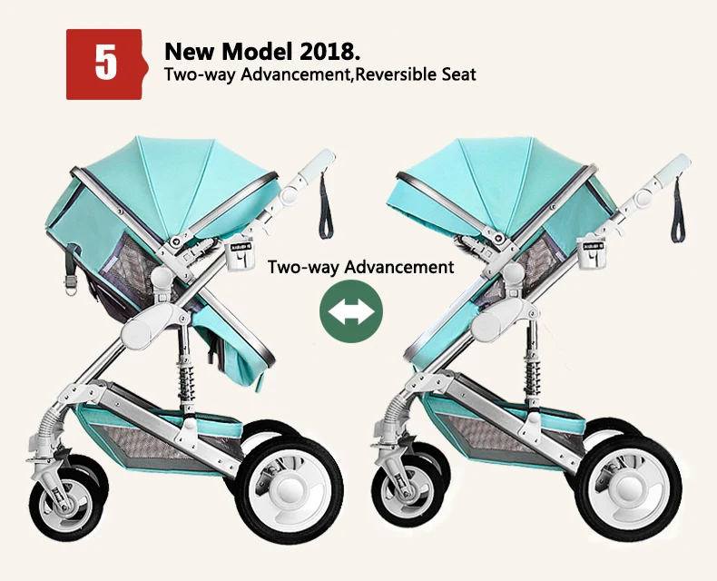 High Landscape   Luxury Infant  3 in 1 stroller Baby Stroller  Carriage Basket Four Wheels Stroller Baby Safe Seat