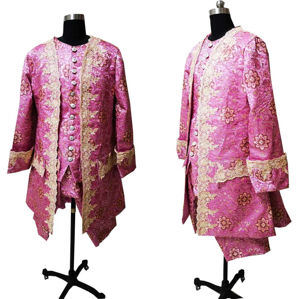 

D-568 pink Victorian /Civil War mens period costume Medieval Renaissance stage performance/Prince charming William