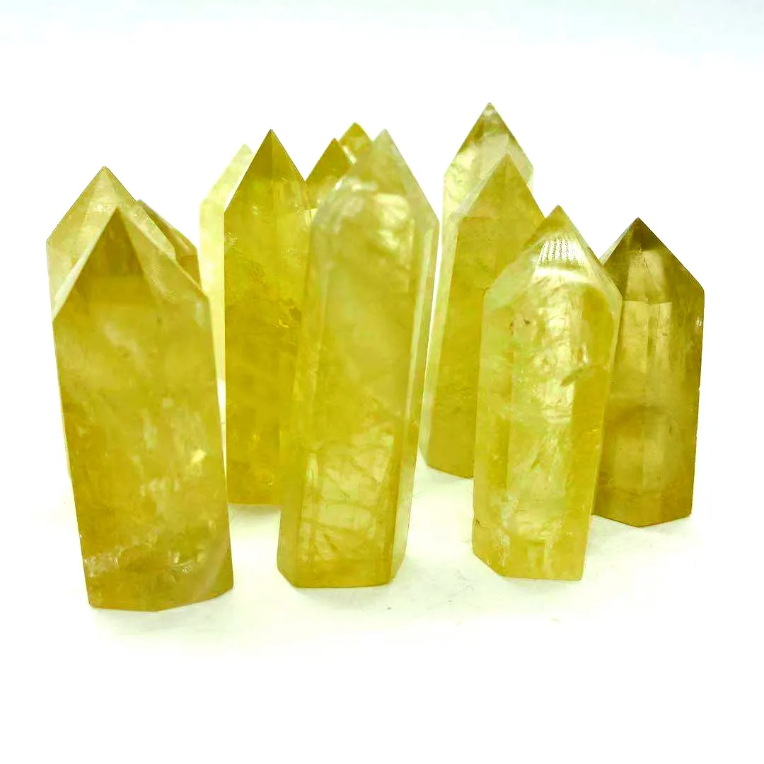 30-40g Natural crytsal point citrine wand for healing
