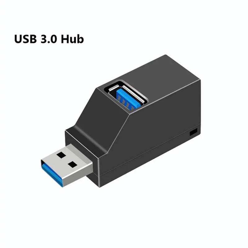 USB 3.0 Black Мини 3 порта USB 3,0 сплиттер концентратор высокоскоростной передачи данных сплиттер коробка адаптер для ПК ноутбук MacBook Pro Аксессуары - Цвет: USB 3.0 Black