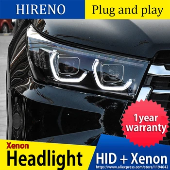 

Car Styling for 2018 New Highlander Headlights ALL LED Headlight DRL Bi-LED Lens High Low Beam LED with dynamic turn signl