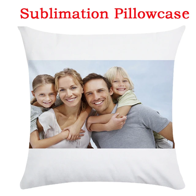 10Pcs DIY Sublimation Pillow Cases White Blanks Polyester Peach Skin Cushion  Covers Heat Transfer Throw Pillow