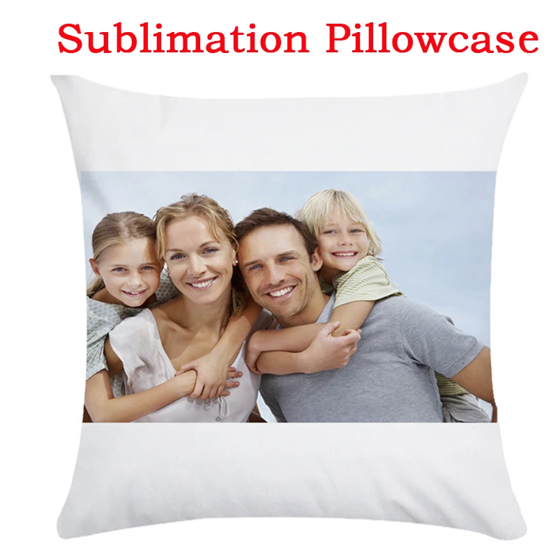 10Pcs/Lot Personalized White Blanks Peach Skin Pillow Case Sublimation Textile Home Sofa  Cushion Covers Design Pattern Decor