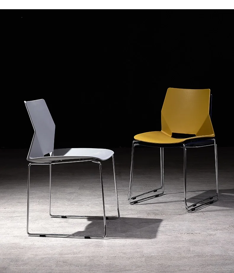 100pcs Easy-to-Store Events Chair / Colorful Plastic Seat Options / Metal Feet with Nickel Plating Satin Finish