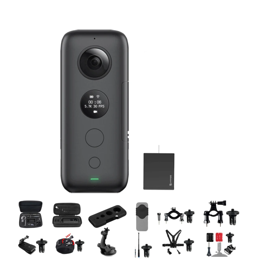 Insta360 ONE X 5,7 K VR 360 панорамная экшн-камера для iPhone и Android Insta360 one x gps Пульт дистанционного управления insta 360 Батарея - Цвет: Bundle 7