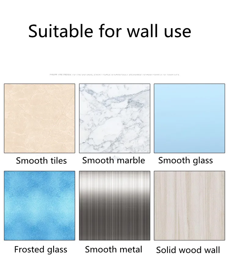 parede auto adesivo decoração com ganchos exterior