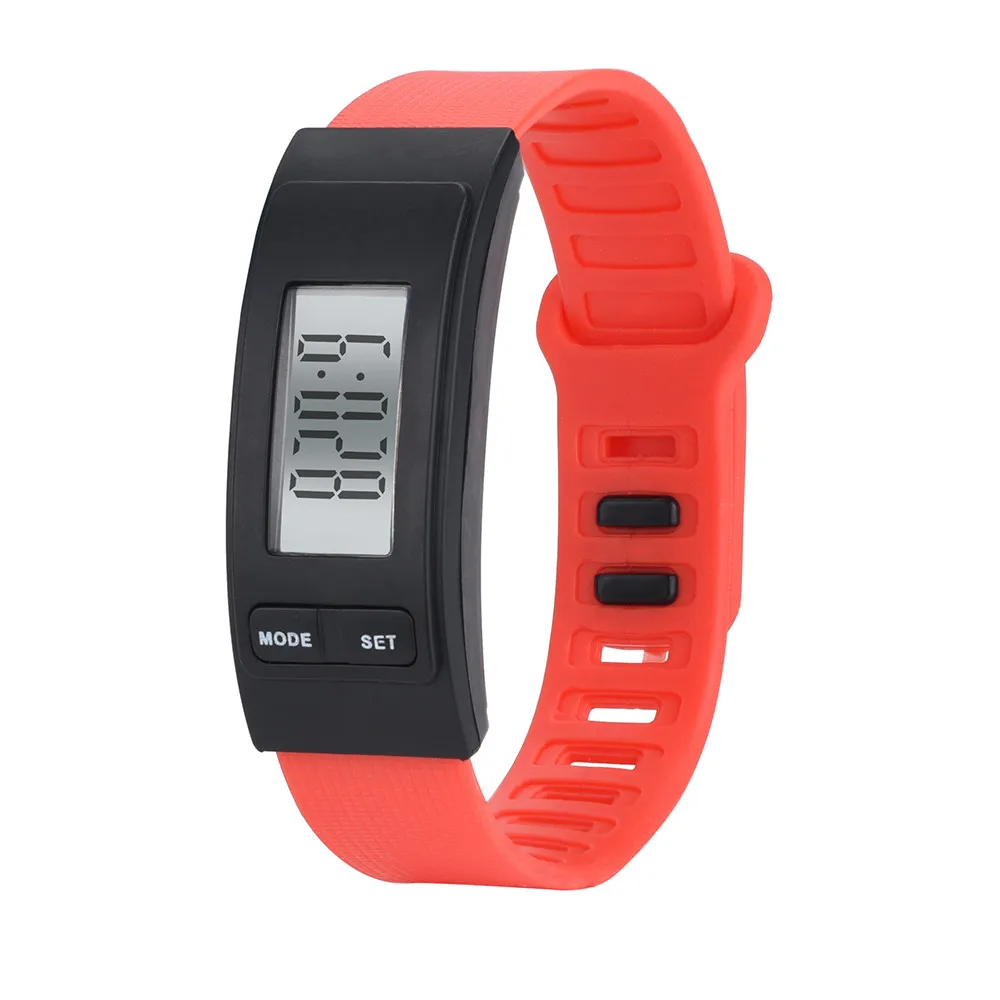Запись шаг часы спортивный браслет Модный светодиодный водонепроницаемый наручные часы силиконовый ремешок для женщин часы relogio feminino