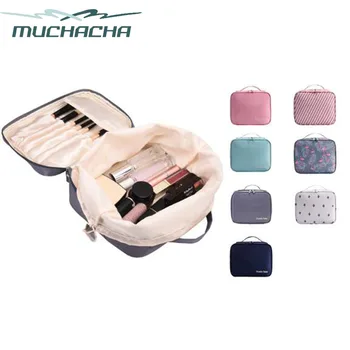 

Dropship Lazy Lady Toiletry Bag Square Shape Large Capacity Beauty Brush Pouch Travel Cosmetic Kits Drawstring Makeup Bag