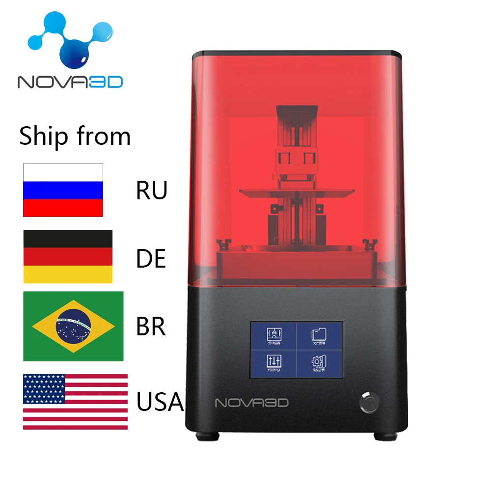 3D-принтер NOVA3D Bene4 LCD DLP с раскладной конструкцией жесткий металлический принтер 3D