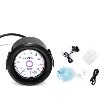 

CNSPEED 2" 52mm LCD 7 Colors Virtual Pointer PSI Turbo Boost Gauge Pressure Meter Pressurized Gauge With Sensor Car Meter
