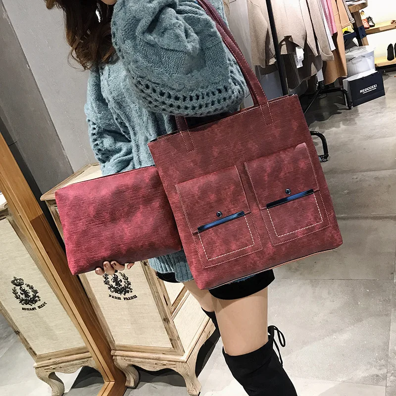 

CHIC Bag Women's 2018 New Style Fashion Korean-style Hand Tote Bag Students Hong Kong Style Simple Shoulder Bag Picture Large Ba
