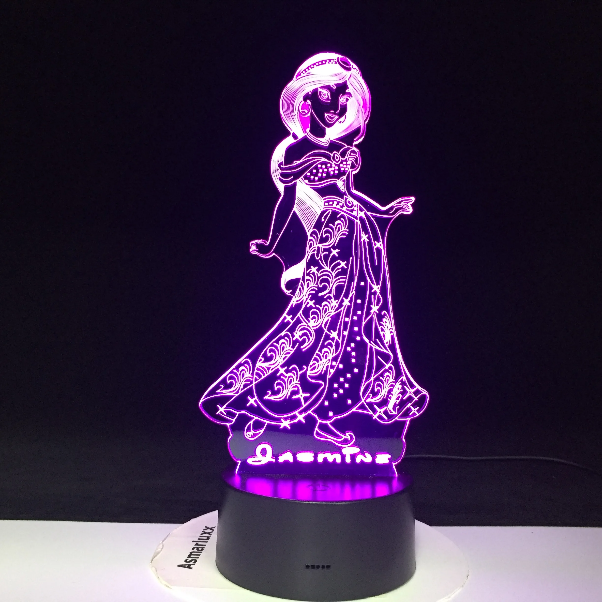 Принцесса Рапунцель фигура Usb 3d светодиодный ночник украшение для девочек Дети Ребенок подарки 7 цветов меняющийся визуальный Настольный светильник