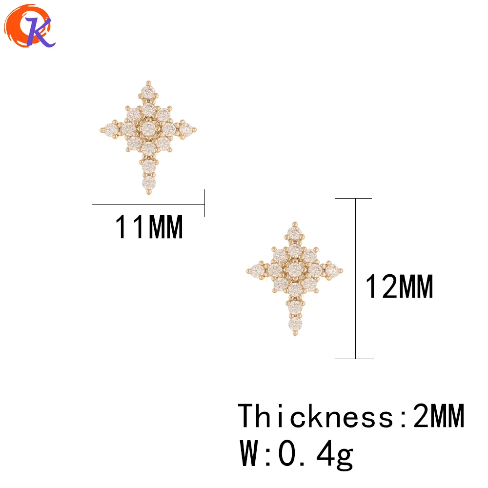 Cordial Design 50Pcs Jewelry Accessories/Genuine Gold Plating/DIY Making/Fingernail Findings/Cubic Zirconia Charms/Decoration - cordial