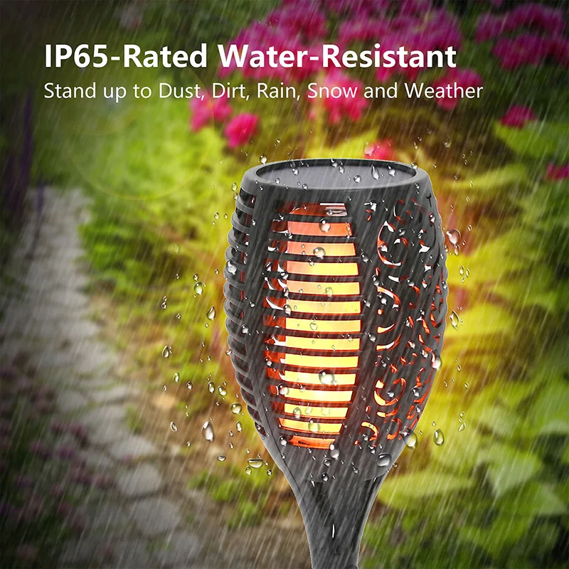 Фонарь на солнечной батарее, для сада, двора, лампа с эффектом танцующей пламени, Мерцающий СВЕТОДИОДНЫЙ, водонепроницаемый, 1700-1800 K, SMD2835 СВЕТОДИОДНЫЙ, Lightning