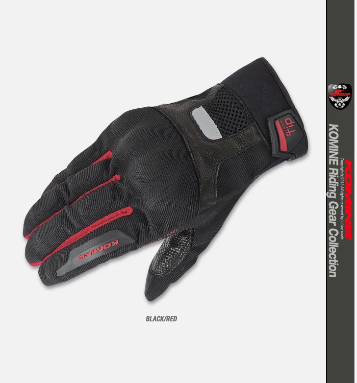 Wholesale for Komine GK181 gloves Spring Autumn riding motorcycle knight gloves touch screen Drop resistance gloves - Цвет: Красный