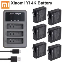 Xiao mi Yi 4K аккумулятор 1400 мАч AZ16-1batteries+ 3 слота зарядное устройство для Xiao mi Yi 4K Lite батарея Xiaoyi аксессуары для камеры
