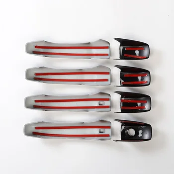 

8pcs Black Outside Door Handle Cover Trim ABS For Jeep Grand Cherokee 2011-19 Outside Door Handle Trims Black Abs