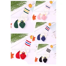 Носки в полоску с рисунком быка, короля демона; милые забавные женские хлопковые носки kawaii; сезон осень-зима; Повседневные Удобные дышащие носки