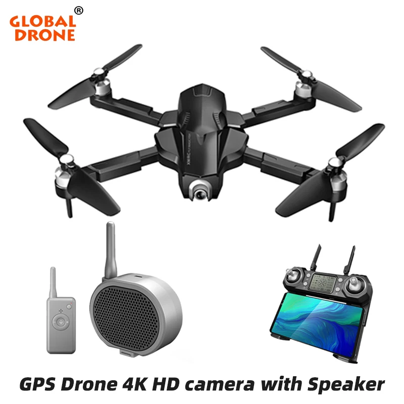 Дрон 4K GPS с Wifi FPV HD камерой бесщеточный Квадрокоптер долгое время полета складной