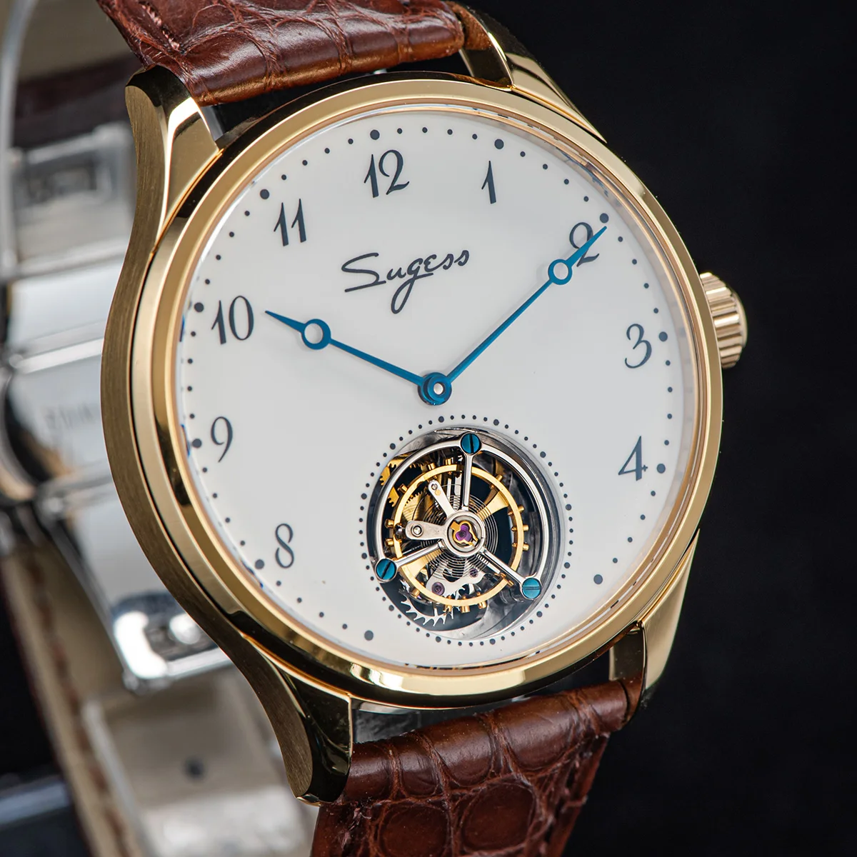 Sugess 2021 Tourbillon Watch Luxury Men Mechanical Wristwatches Hand Wind Seagull ST8230 Movement Sapphire Crystal Luxury Gift