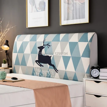 

Nordic Modern Headboard Cover Bed Head Back Slipcover Stretch Dustproof Protector Cover Single Full Queen King 120-220cm