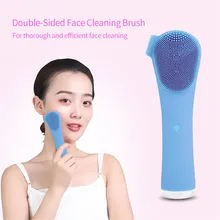 Electric Face Cleaning Brush Facial Skin Scrubber Mini USB Massage Brush Washing Machine Waterproof Silicone Cleanser Tools 49