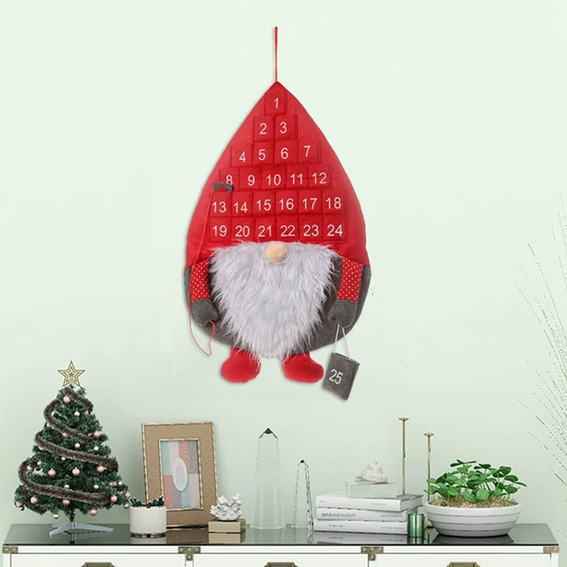 Christmas Calendar Santa Claus Snowman Xmas Advent Timer Christmas Countdown Wall Calendar Home Decoration