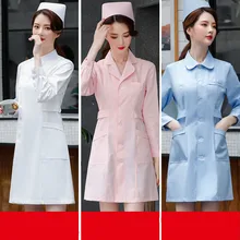 Женская Больничная рабочая одежда, лабораторные пальто, униформа медсестры для женщин, медицинская униформа, рабочая одежда, аптека, белое пальто, костюм Доктора