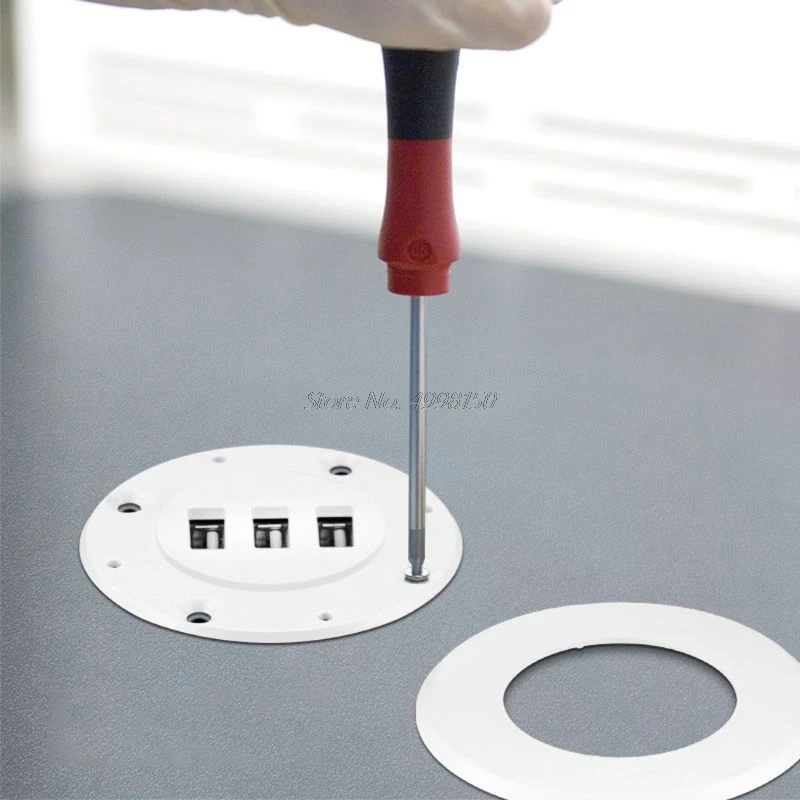 Оптовая продажа Прямая поставка 5 см отверстие для втулки в столе 3 порта USB 2 0