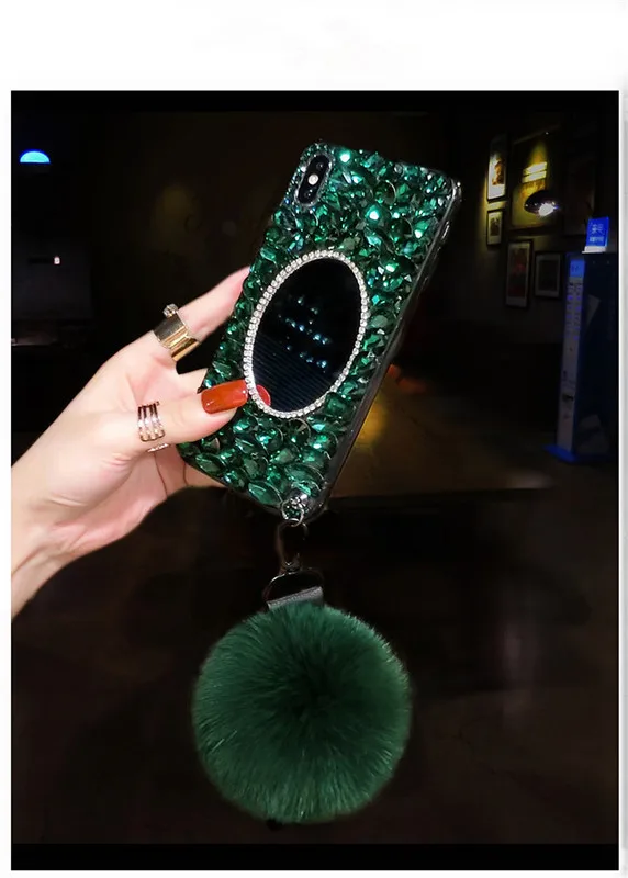 Роскошные 3D Алмазные зеркальные блестящие чехлы для iPhone 11 Pro XS Max XR X 6 s 8 7 Plus Samsung