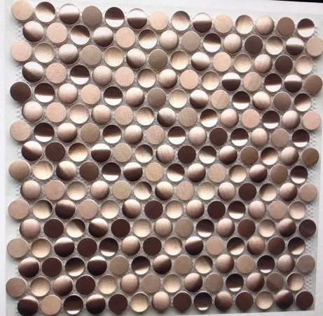 Золотая металлическая мозаичная плитка алмазная стеклянная мозаика Пенни для