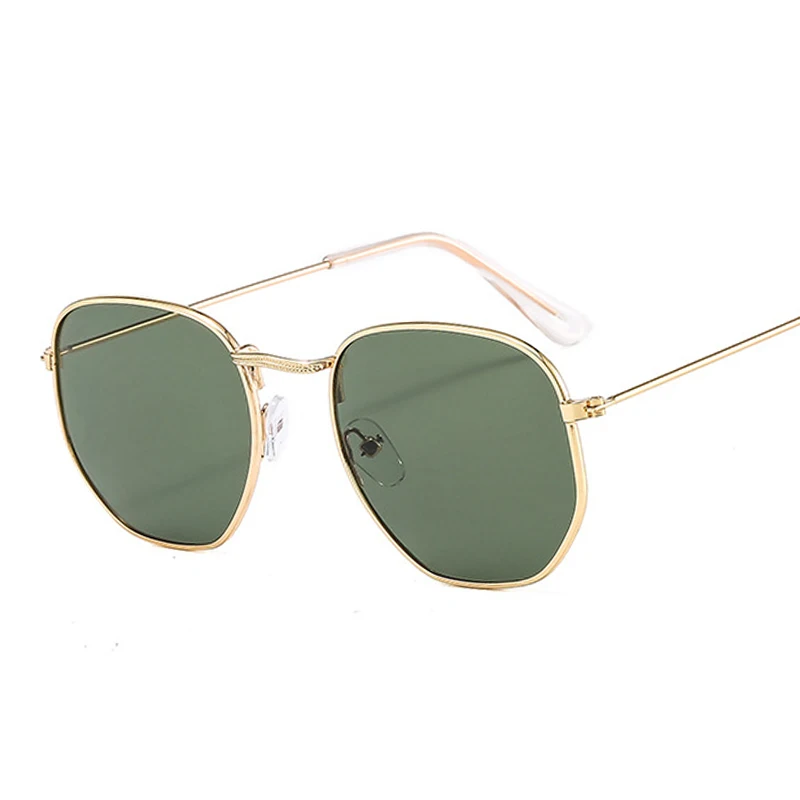 Brand Designer Square Sunglasses man Fashion Mirror Retro Sun Glasses Male Vintage Shades Classic Metal Polygon Oculos De Sol_voghion.com